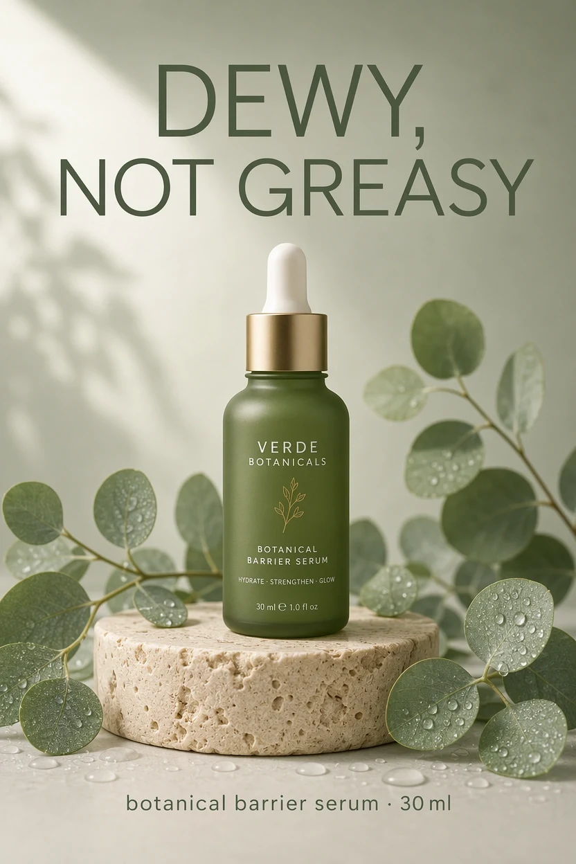 Original botanical barrier serum advertisement