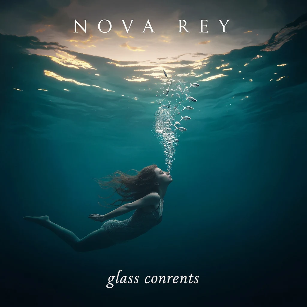 Album cover edited with Flux Kontext Pro to change the artist name and title text while keeping the underwater artwork identical