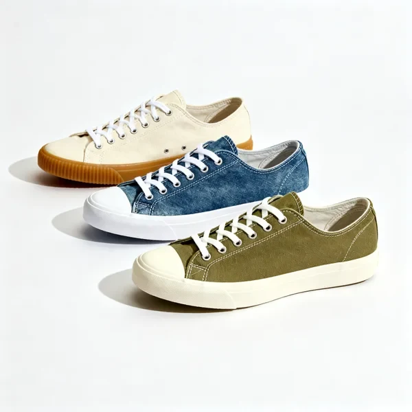 AI-generated set of 3 consistent sneaker product photos in different colorways, created with Seedream V4 Sequential on RenderFlow AI